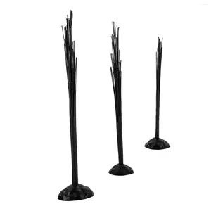 Decorative Flowers 3 Pcs DIY Wire Tree Home Iron Decor Desktop Ornament Dining Room Table Bare Branch Crafts Sculpture Model