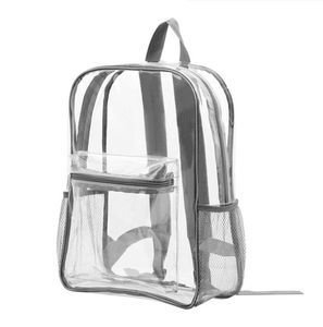 Rucksack wasserdichte transparente Schulbeutel Mädchen großer Kapazität Rucksack solide klare Rucksäcke Männer Mode transparente Plastiktüte