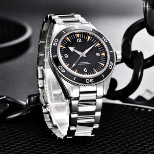 Wristwatches Mens Watch 41mm Steel Band Sterile Luminou Dial Sapphire Miyota Automatic Movement Date Waterproof Ceramics Bezel Wristwatch