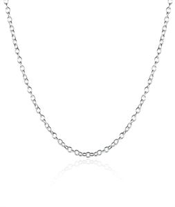 925 Necklace Silver Chain Fashion Jewelry Sterling Silver EP Link Chain 1mm Rolo 16 24 Inch7758484