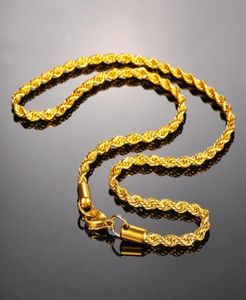 Rostfritt stål halsband kvinnor män kedja halsband ed rep kedja guld färg uttalande halsband fina smycken 4m1207593