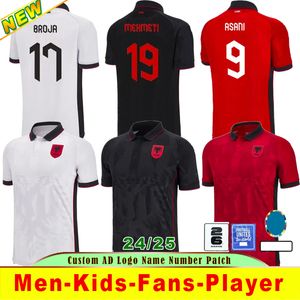 2024 Albania National Team Uzuni Mens Soccer Jerseys Hysaj Lenjani Abrashi Ramadani Home Red Away White 3rd Black Football Shirts