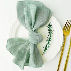 Table Napkin Gauze Cloth Napkins 50pcs 30x30cm Natural Soft Cotton Weddings Decorative Parties Family Everyday Use Bulk Dinner