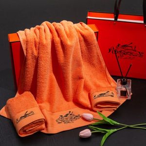 Summer Pool Bath Towel Set of 3 pieces Coral Velvet Designer Towel Letter Face Towels Luxury Absorbent Men Womens Wash Cloths blanket water clean towels