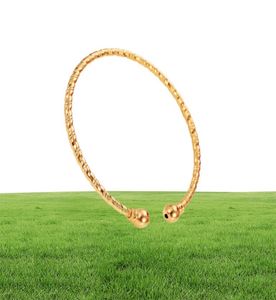 DIY Whole dom size Solid Yellow Gold Filled Dubai bangles Fine Gold Helix Ethiopian bangle bracelet African Women9276380