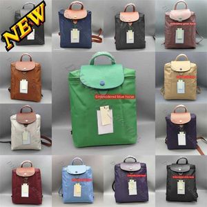 Sales High Quality Handbag Bag Wholesale Wallet Fashion Folding French Backpack Nylon Women 70th Anniversary luxury Embroidery Horse Purses Designer BagsKZSS