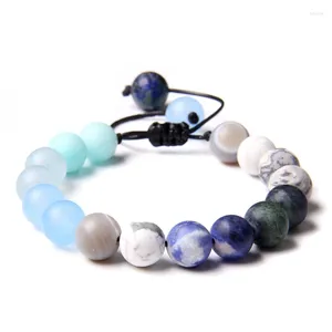 Strand 10MM Beads Bracelets Natural Stones African Healing Lava Braided Bracelet For Women Men Fashion Vintage Exquisite Jewelry Gifts