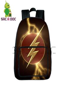 DesignerHero The Flash Backpack Children School Bags Daily Backpack Teens Boys Girls Justice League School Bags Gift Bookbag7590173