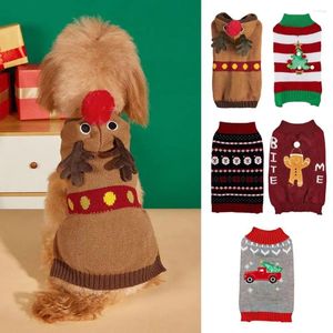 Vestuário para cães suéter de pet sweater quente respirável confortável cães de inverno gatos roupas para decoração festiva de férias
