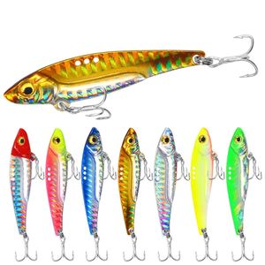 7/13/16/20G 3D BLÅ GULGO ROKE EYES METAL VIB BLADE Lure Sinking Vibration Baits Artificial Vibe For Bass Pike Perch Fishing