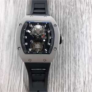 Skeleton RM01 Tourbillon Watch Movimento automobilistico Active Tourbillon AAAAA RM001 Luxe Quality Real Mechanical Watchs Superclone High Montre Dial ES 153 Montredeluxe