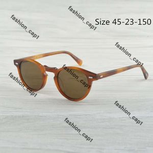 Oliver People Sunglasses Ov1227 Brand Designer Round Metal Sunglasses Men Women Steampunk Fashion Glasses Retro Vintage Sun Glasses Olive Sunglasses 337