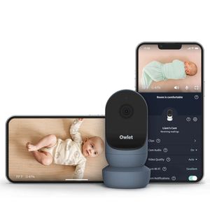 Owlet Cam 2 Bedtime Blue Intelligent Baby Monitoring Camera - HD Video & Audio, Night Vision, 4x Zoom, Sound & Cry Alerts