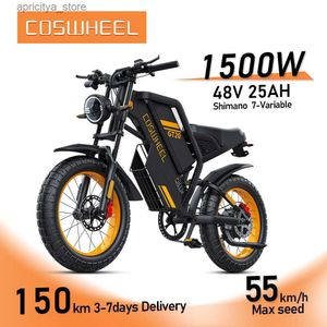 Велосипедные велосипеды Ectric Bike 2000W Моторные горы на горных велосипедах Ectric Dirt Bike 20 -дюймовые толстые шины Мотоцик 48 В 25AH Аккумулятор Rovab Motocyc L48