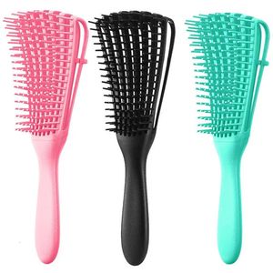 Hair Comb Detangling Brush Scalp Massage Detangler for Curly Thick Octopus Hairbrush Women Men Salon 240412