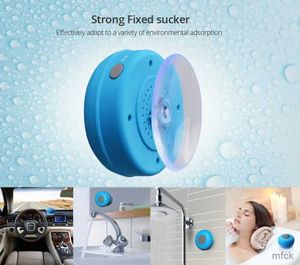 Portable Speakers Mini Bluetooth Speaker Waterproof Bathroom Audio Built-in Mic Speakers 360 Surround Sound Perfect Sound Quality Subwoofer