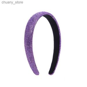 Hair Rubber Bands Colorful Full Crystal Headbands For Women Girls HeadWear Hair Bands Hair Hoop Fashion Hairbands Female Wash Face Head Bands Y240417