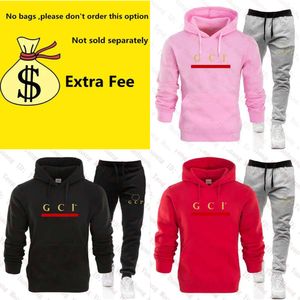 Tracksuits Designer Men's Women 2 Piece Outfits Fashion Sweatsuit Casual Long Sleeve Pullover Black Hoodie tröja Top and Joggers Pants Set Sports Suits