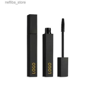 Mascara Private Label Black Square Tubo Square Mascara impermeabile per estensione ciglia Black Spesse ciglia con ciglia e per occhi cosmetica Bulk personalizzato L410