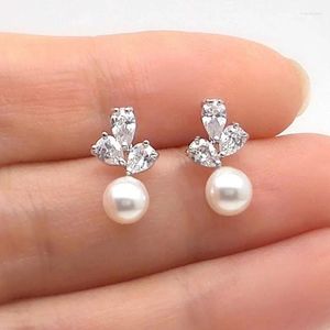 Stud Earrings Exquisite Women Imitation Pearl Dainty Temperament Elegant Ear Accessories For Female Fashion Versatile Jewelry Gifts