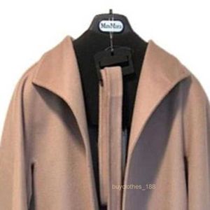 Jaquetas de casaco de casaco de grife de grife lã mistura de lã de casacos maxmaras jaqueta de trincheira única de cor sólida de cor sólida feminina lã de lã de lã WGN3