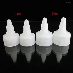 Lagringsflaskor 1000pcs Internation Standard 24mm 28mm Plast Twist Cap för PE/PET -flasktatuering Cover E Liquid Seal
