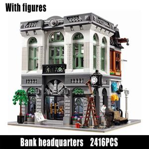 Blöcke Blöcke Bausteine Rathaus Downtown Diner Model Experte Brick Bank Cafe Corner Toys Diner Pet Book Shop R230701