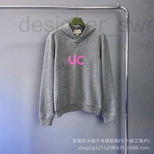 Women's Knits & Tees Designer 2024 Early Spring New High Version Alphabet Embroidered Hoodie Knitwear Fashion Versatile Unisex Style 69P0