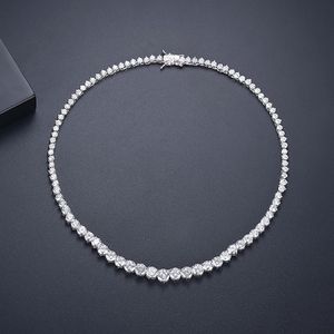 Chokers Trendy Lovers Halsband Lab Diamond Cz Stone White Gold Filled Chorker Pendant Halsband för kvinnor Bridal Party Wedding Jew263d