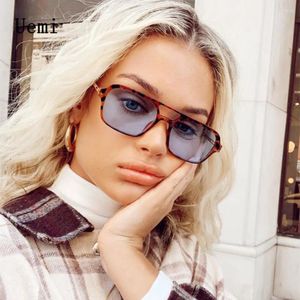 Sunglasses Vintage Square For Women Men Luxury Brand Small Rectangle Sun Glasses Female Travel Double Beam Eyewear Lunettes