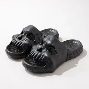 Slippers 2024 Pirate Skull Design masculino Homem de verão EVA EVA NÃO RETRO TREEND SHIPPER SHIPPER PARA MULES HOME