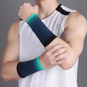 Handledsstöd andningsbar absorbera svett fitness basket nylon stickade band komprimering skyddande sport armband