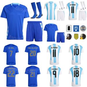 2024 2025 Equipe nacional de futebol argentina 20 Alexis Mac Allister Jersey Copa América 8 Enzo Fernandez 16 Giovani Lo Celso 11 Angel Di Maria Futebol Cirpe