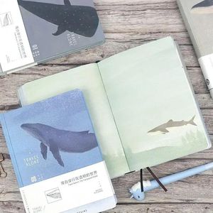Kawaii Whale Diary Personalized Creative Color Page Illustration Cute Notebook Student Manual Ledger Notepad Notebooks