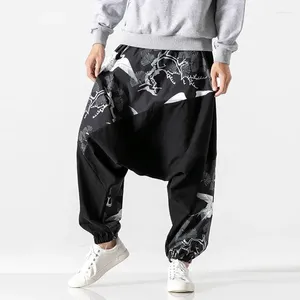 Etniska kläder hiphop japanska byxor herrar urban streetwear plus size män arbetskläder traditionella kineser för manliga korsbyxor 10915