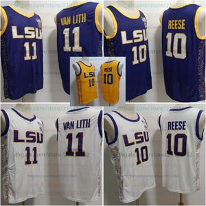 10 Angel Reese LSU Tigers Basketbol Forması Erkek Dikişli Hailey Van Lith LSU Jersey