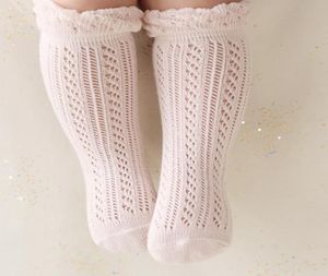 Summer Baby Girls Lace Hollow Socks Children Knee High Princess Socks Baby Bawełniane nogi dla dzieci bawełniane socket dech w piersiach 2191837