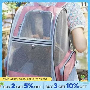 Katzenträger Kisten Häuser Zusammenklappbar machen Rucksack für kleine Haustier Do Cat Carrier Rucksack Mesh Lüftung Ba atmungsaktives Haustier BA für Outdoor Travel L49