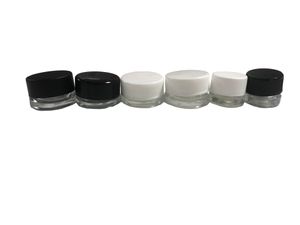 Jar di vetro regolare 5 ml da 7 ml da 9 ml Contenitore di stoccaggio di stagno può contenitori Etichette OEM lattine di berretti bianchi neri PROGAMENTI PROGETTI ALIMA