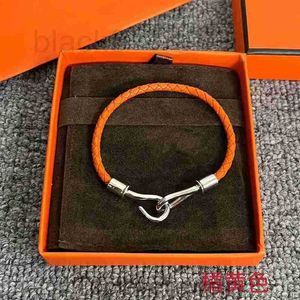 Charm Bracelets Designer Luxury Instagram High end Fashion New Fish Hook Leather Bracelet Couple Same Style for Men and Women HI36