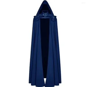 Men's Trench Coats Medieval Cloak Hooded Coat Women Vintage Gothic Cape Long Halloween Ghost Devil Cosplay Costume Wizard Death