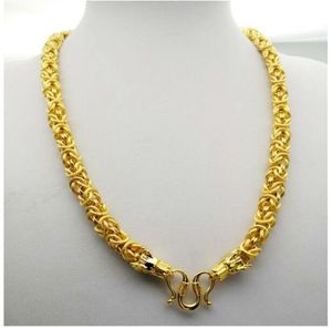 Mixed Style 24K Yellow Gold Filled Men Chain Necklace Colorfast Fake Gold Chains Jewelry Multi design for Choose4375100