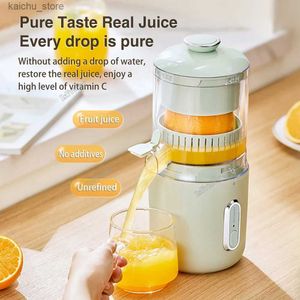 Juicers Portable Electric Juicer Electric Orange Apelsy Juice Machine Juicer Hushållens apelsinjuice Mixer Y240418