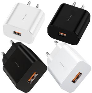 Зарядные устройства для быстрого сотового телефона QC30 EU US AC AC Power Adapter Adapter Harders для iPhone 7 8 11 Samsung S10 S11 S20U Android Phone PC6627150