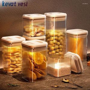 Storage Bottles Food Sealed Grain Container Kitchen Grade Plastic Tea Moisture-Proof Transparent Tank Supplies