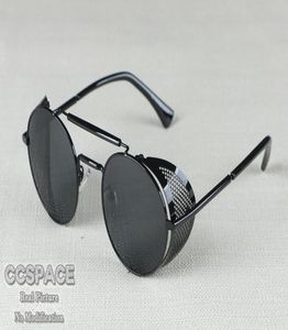 Steampunk sunglasses Women Men Cool Vintage Unisex Sunglasses Sun Glasses Round Frame Ray Mirror Alloy Resin gafas de sol9871240