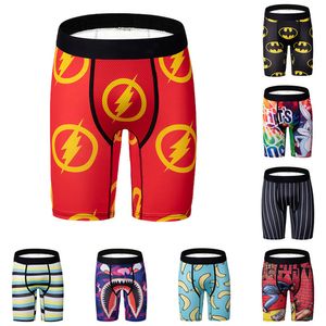 Boxers masculino boxer roupas íntimas hip hop leggging calcinha rápida estilos aleatórios com bolsa de varejo nos tamanho -xs ~ xxxl