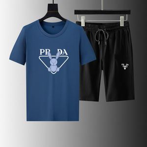 Nowa jakość projektantów Mens TrackSuits Bluzy Jogger Sports Jogging Suits Man TrackSUITS Dwupoziomowy zestaw T Shirt Summer Printed Shortq04
