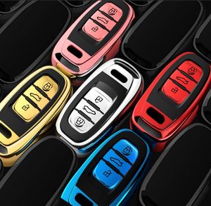 Key Bag TPU Car Key Case Cover Bag fit for Audi Q5 A4 A5 A6 A7 A8 S5 S6 S7 S8 Smart Remote Fobs Cover Bag Keychain Auto Accessorie3822717