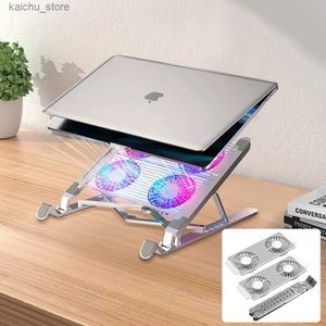 Diğer Bilgisayar Bileşenleri Dizüstü Bilgisayar Soğutma Fan Pad Alüminyum Oyun Destek Destek Braketi Taşınabilir PC Katlama Braketi MacBook Stand Base Y24 için Uygun